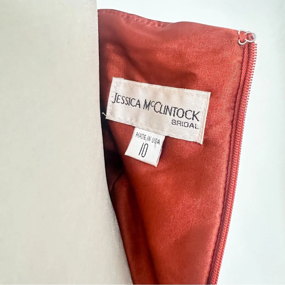 Jessica McClintock Strapless Rust Dress - Picture 8 of 8